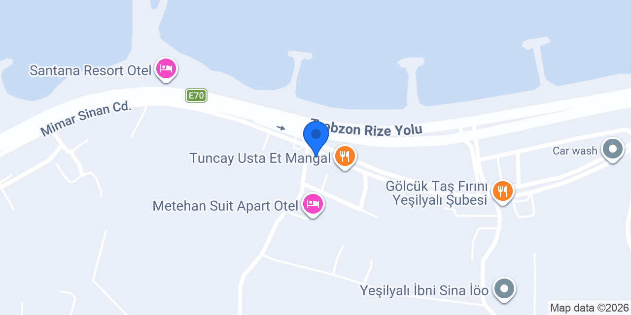 Yeşil yali sürmene pide konumu