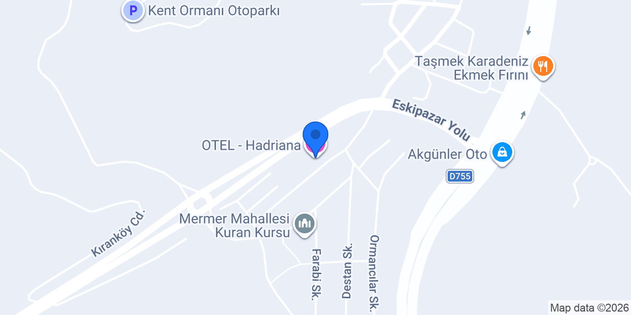 OTEL - Hadriana Palace konumu