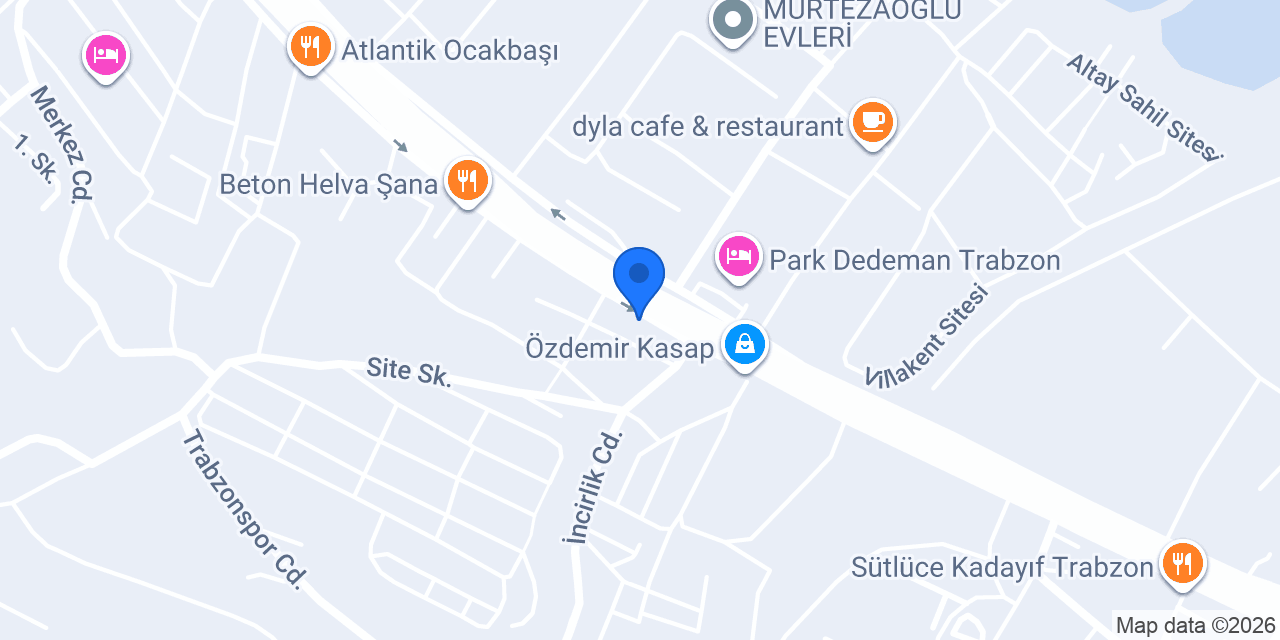 Mürtezaoğlu Mobilya Trabzon konumu