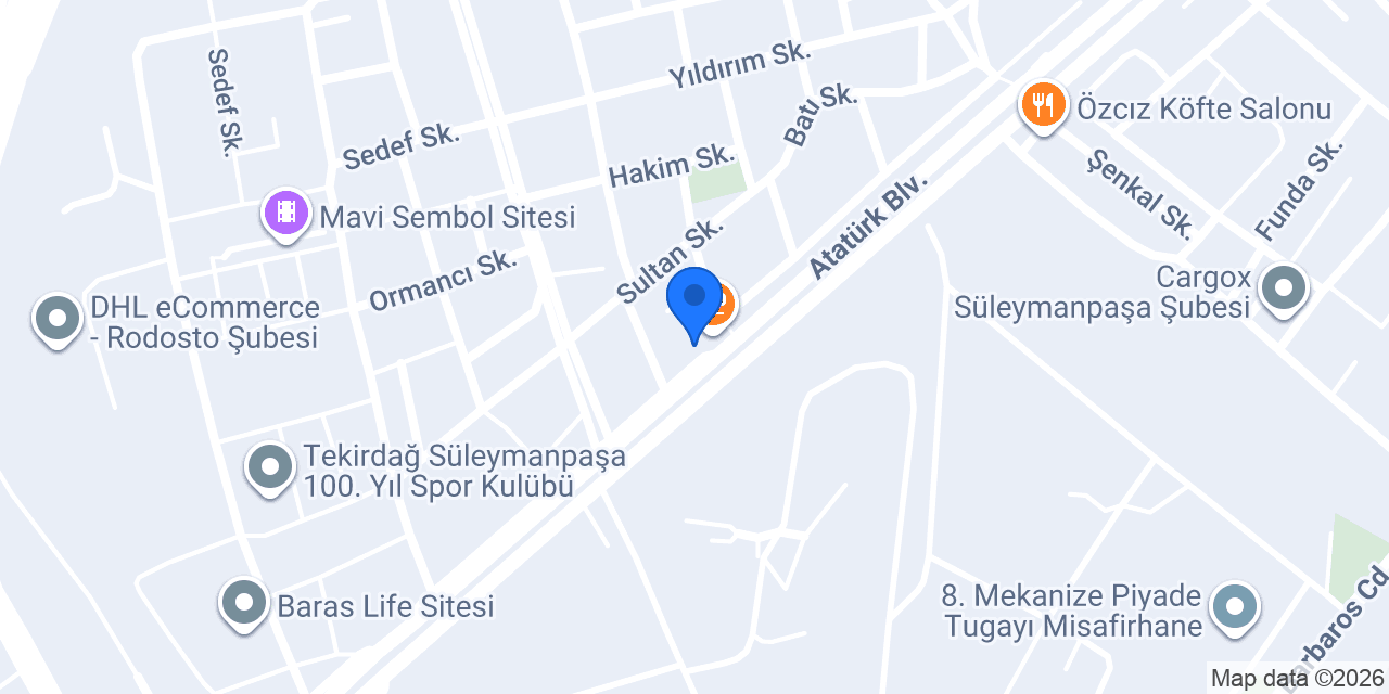 Tekirdağ Diş Hekimi Gökçe Altın konumu