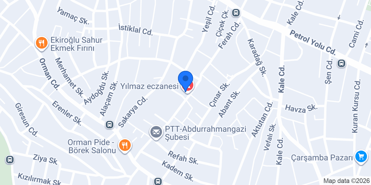 Yılmaz eczanesi konumu