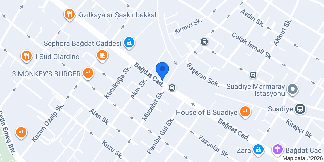Akbank Bağdat Caddesi Şubesi konumu