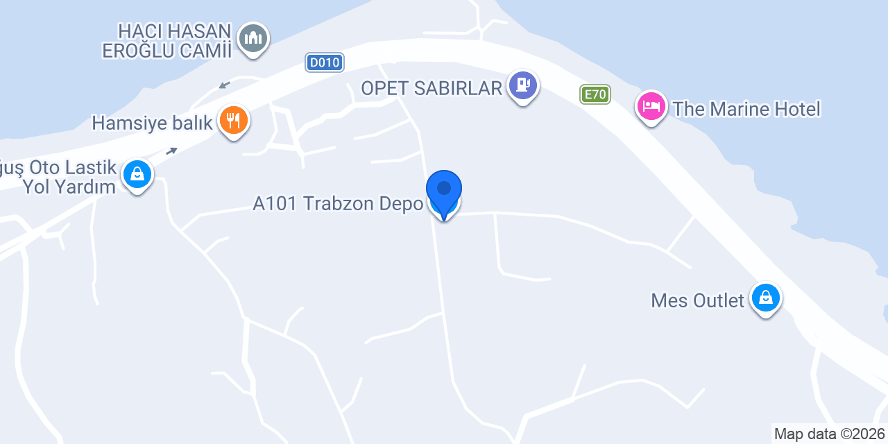 A101 Trabzon Depo konumu