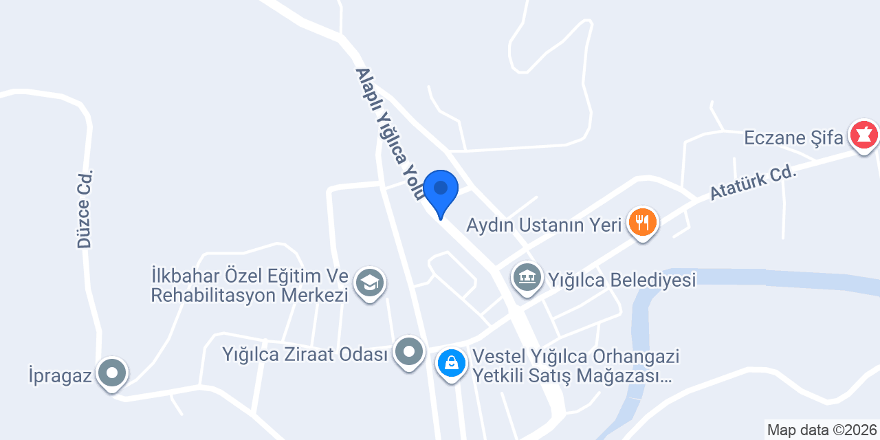 Ziraat Bankası Yığılca Şubesi konumu
