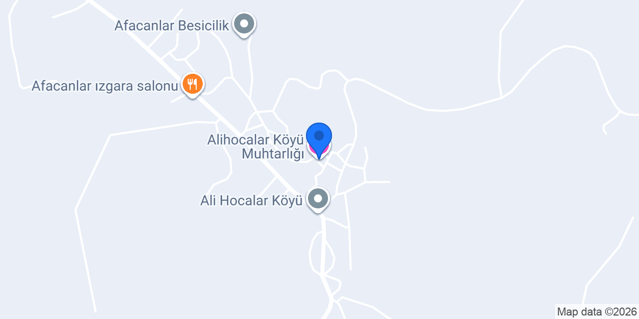 Alihocalar Köyü Muhtarlığı konumu