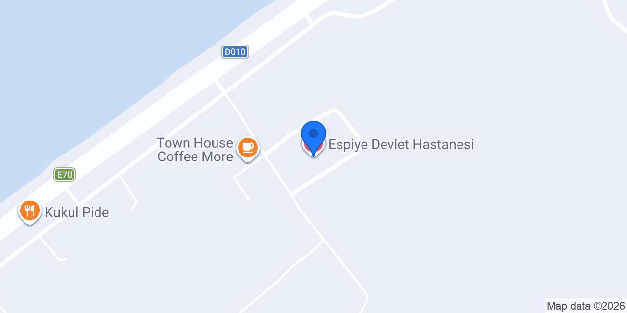 Espiye Devlet Hastanesi konumu