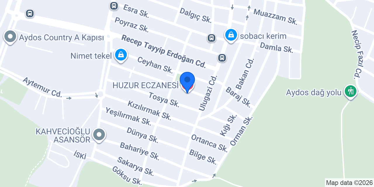 HUZUR ECZANESİ konumu
