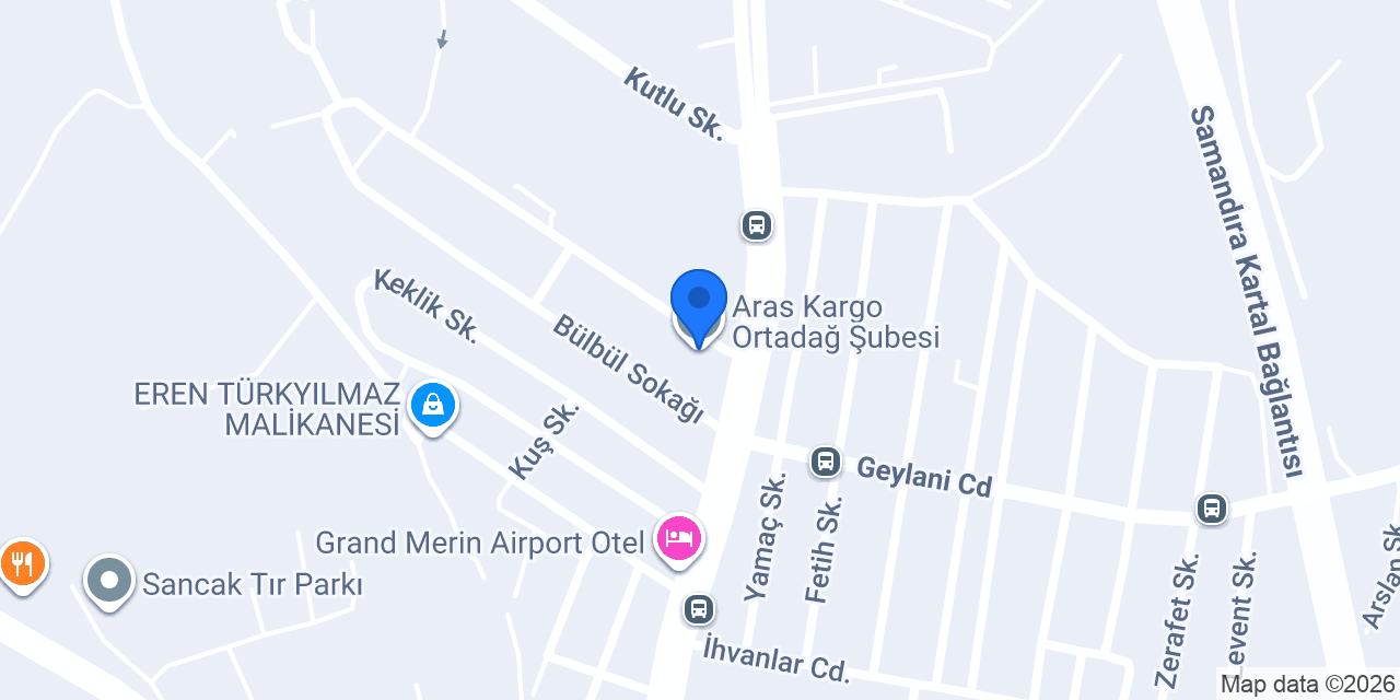 Aras Kargo Ortadağ Şubesi konumu