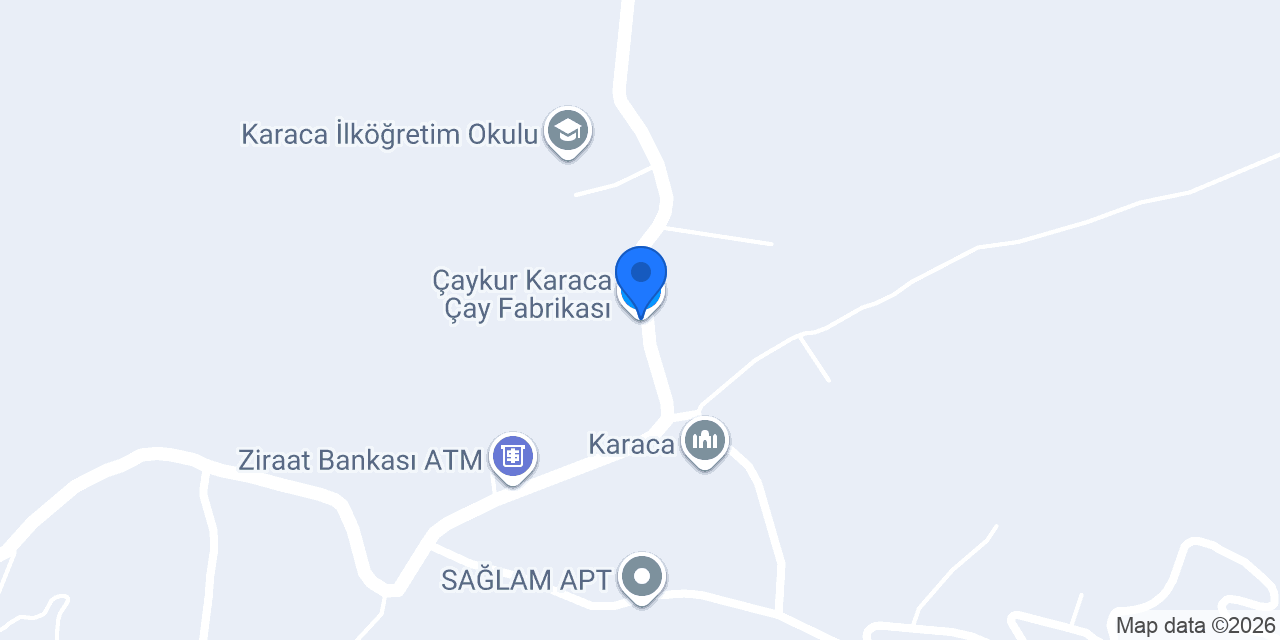 Çaykur Karaca Çay Fabrikası konumu
