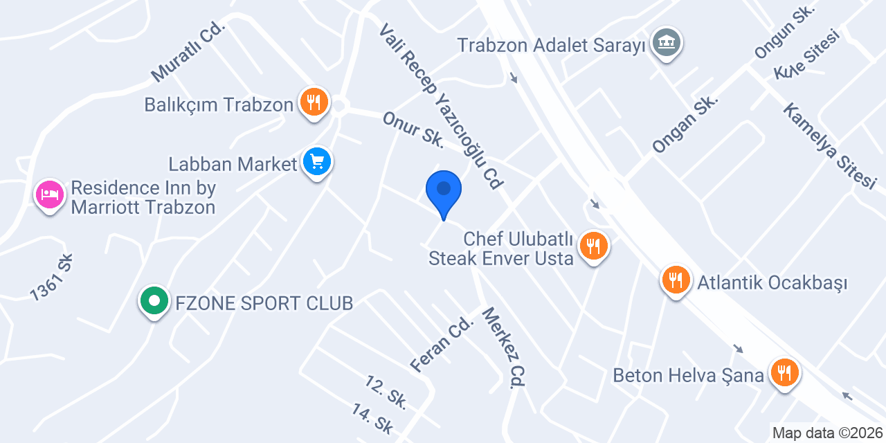 Tray Trabzon konumu