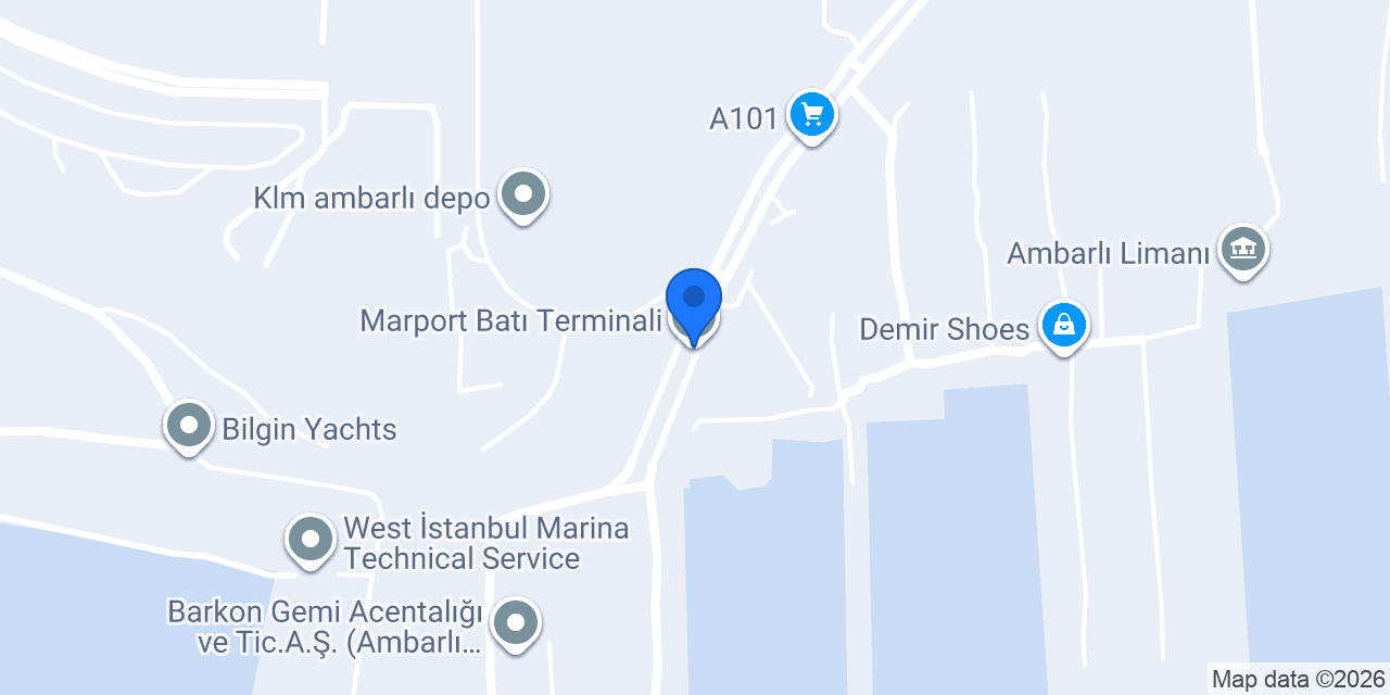 Marport Batı Terminali konumu