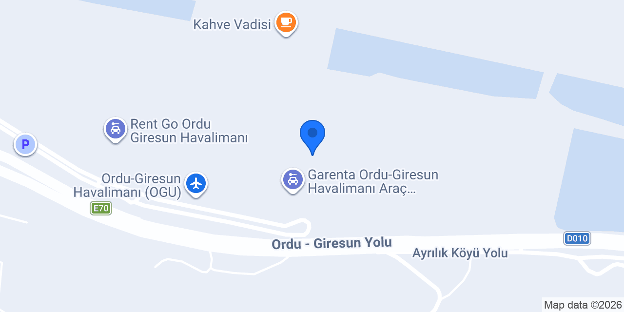 Carplus Rent a Car Ordu konumu