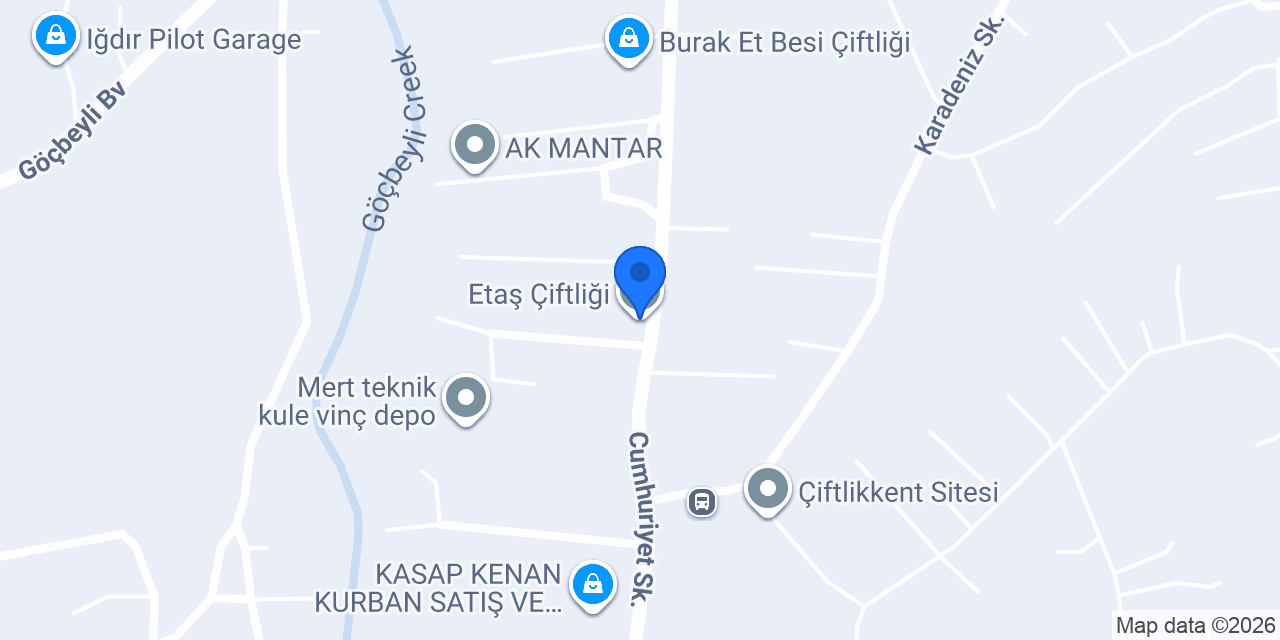 Etaş Çiftliği konumu