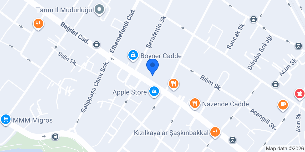 Cadde Otopark konumu