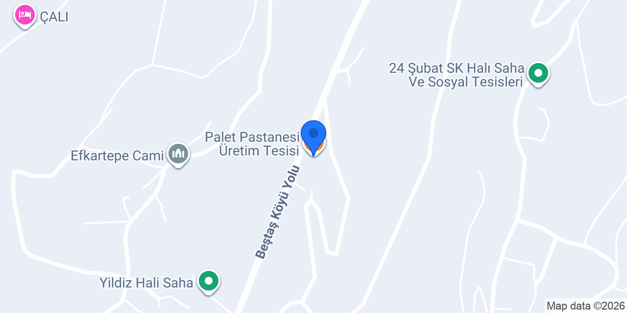 Palet Pastanesi Üretim Tesisi konumu