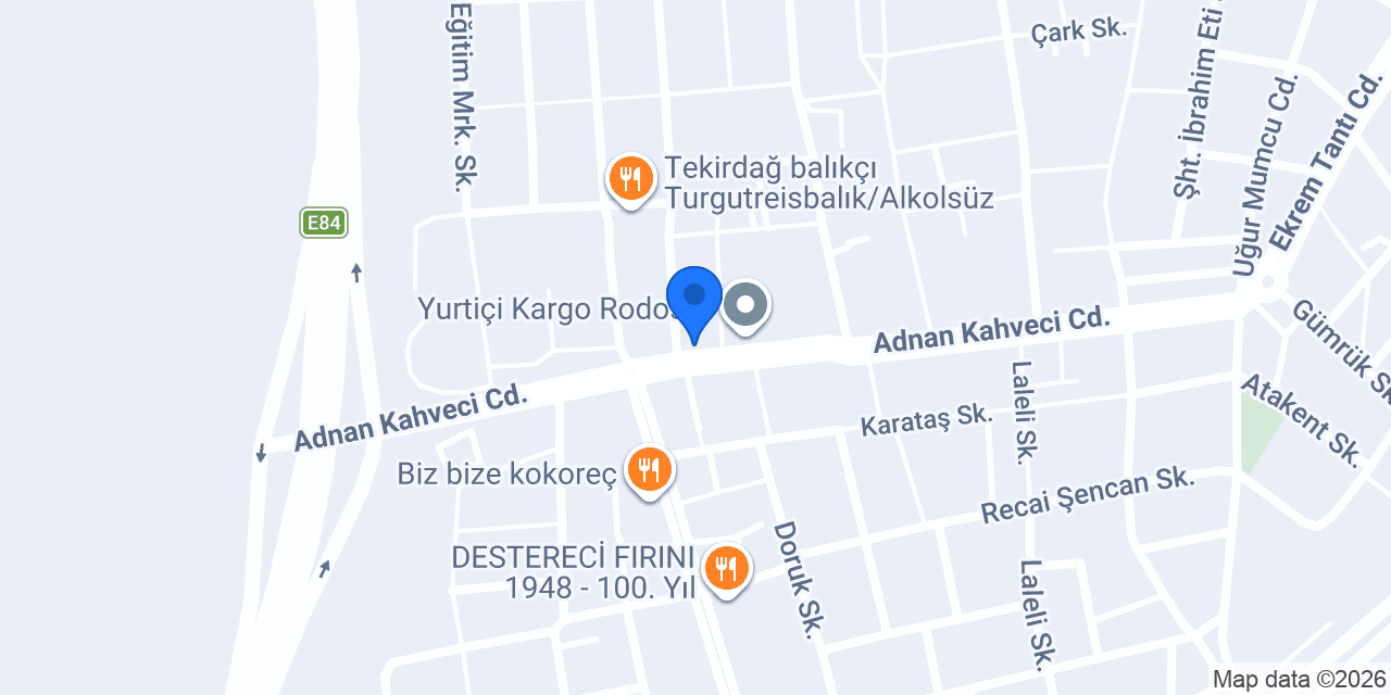 Tekirdağ Akü Market konumu