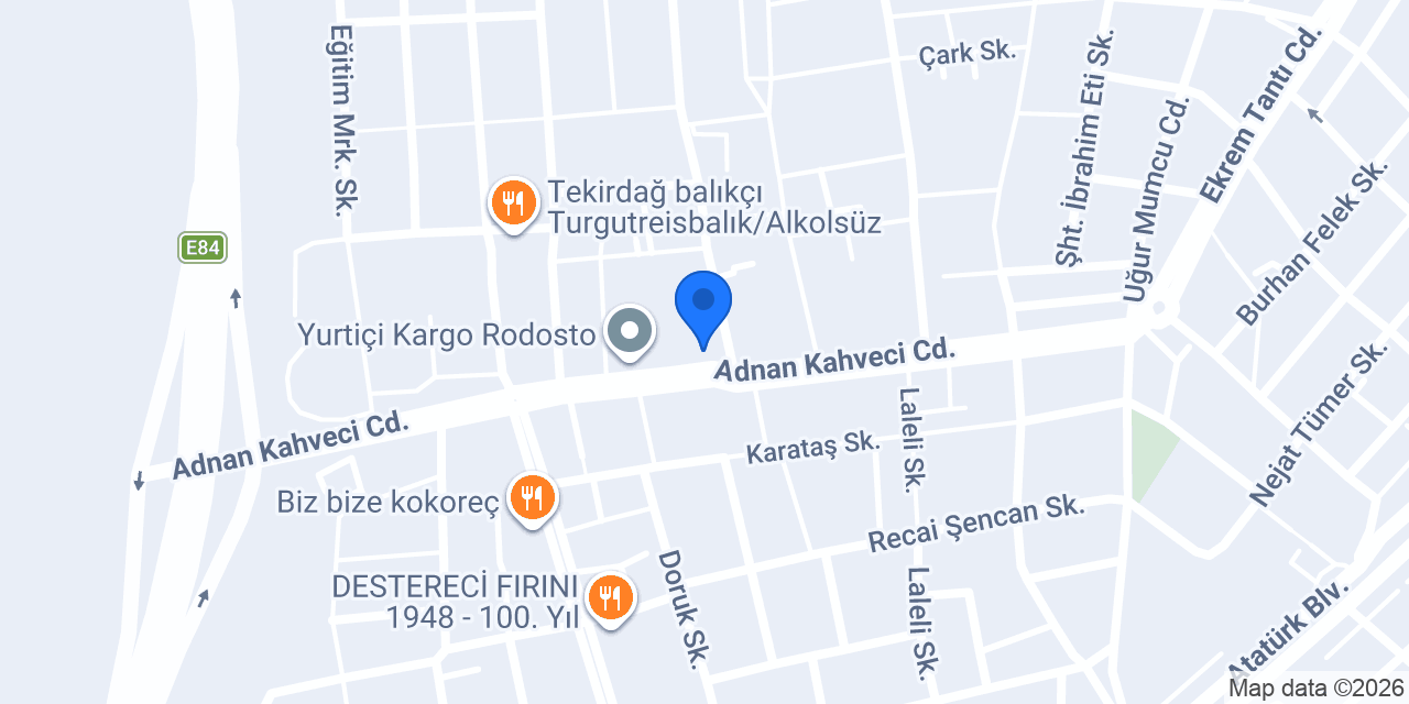 Usta. Kasap konumu