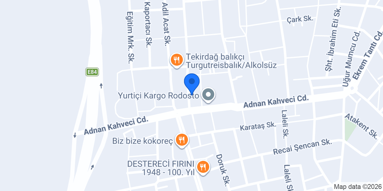 Tekirdağ Egzozcu Semih konumu