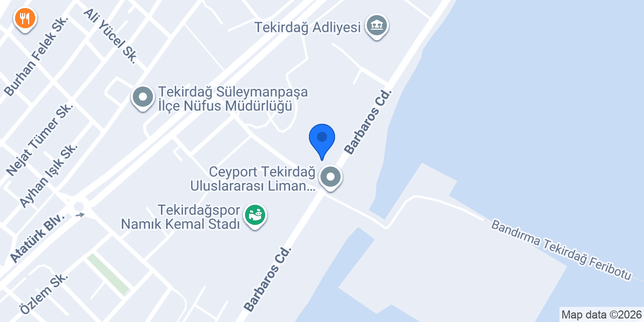 Tekirdağ Lojistik konumu