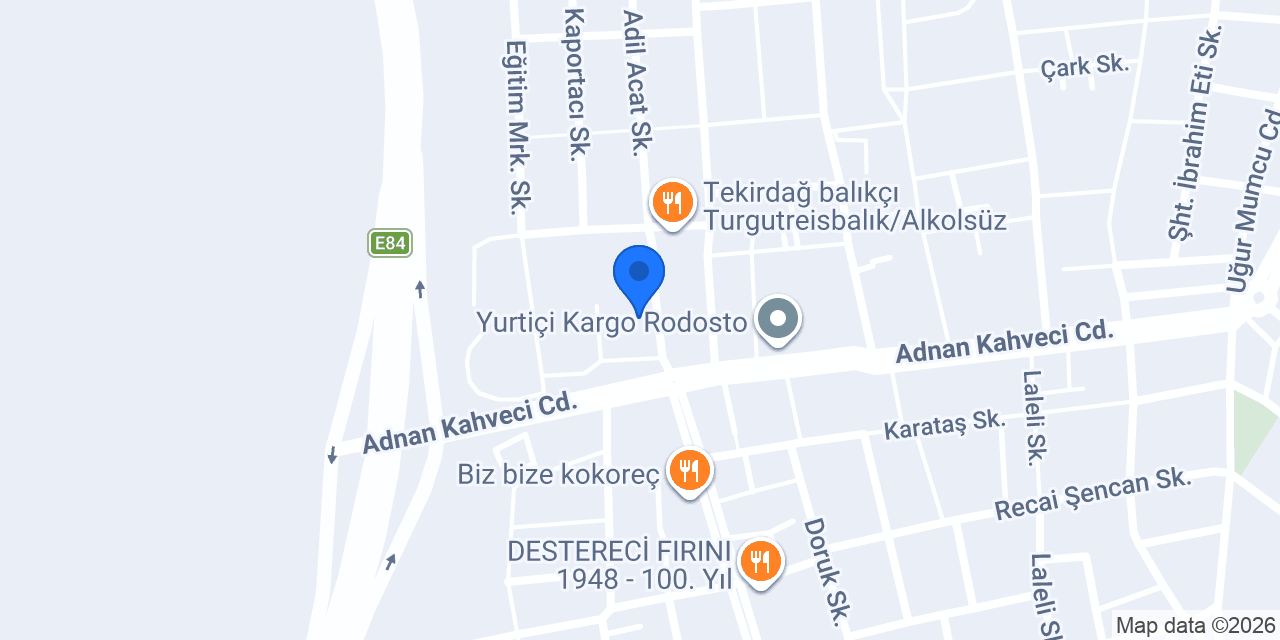 Tekirdağ Oto Lastik konumu