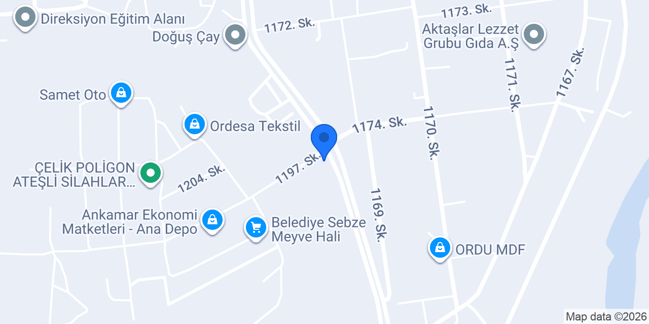 Atom Lastik Kaplama konumu