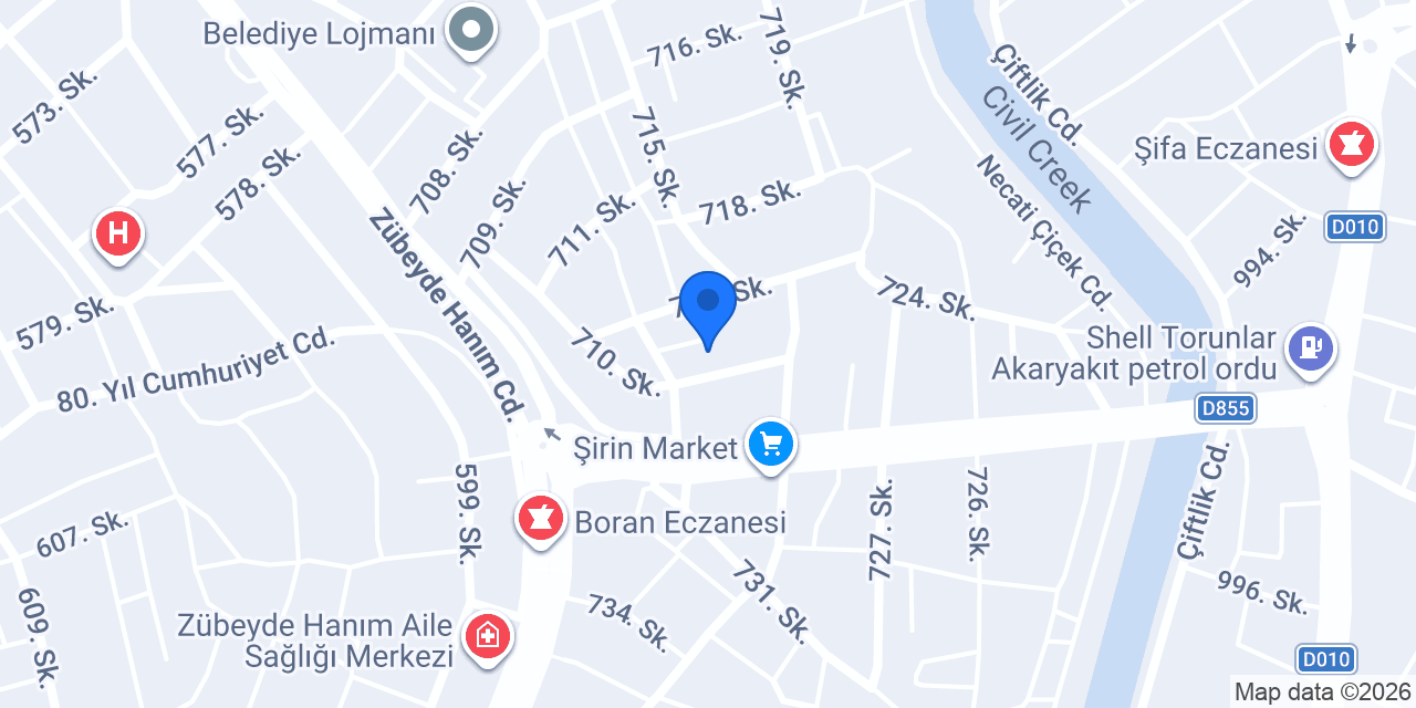 ORDU SU TESİSATI konumu