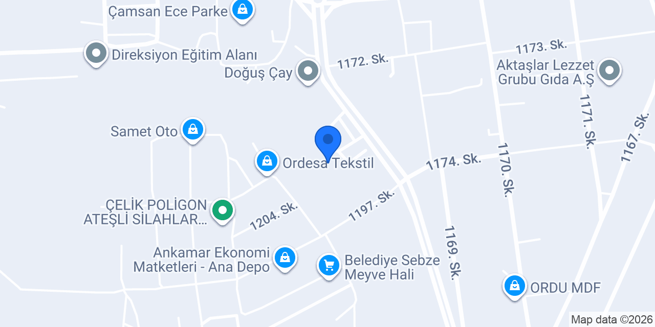 Demtaş Beton Yapı Elemanları konumu