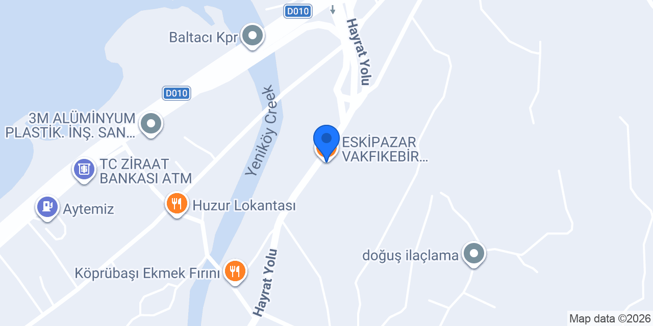 ESKİPAZAR VAKFIKEBİR EKMEK FIRINI konumu