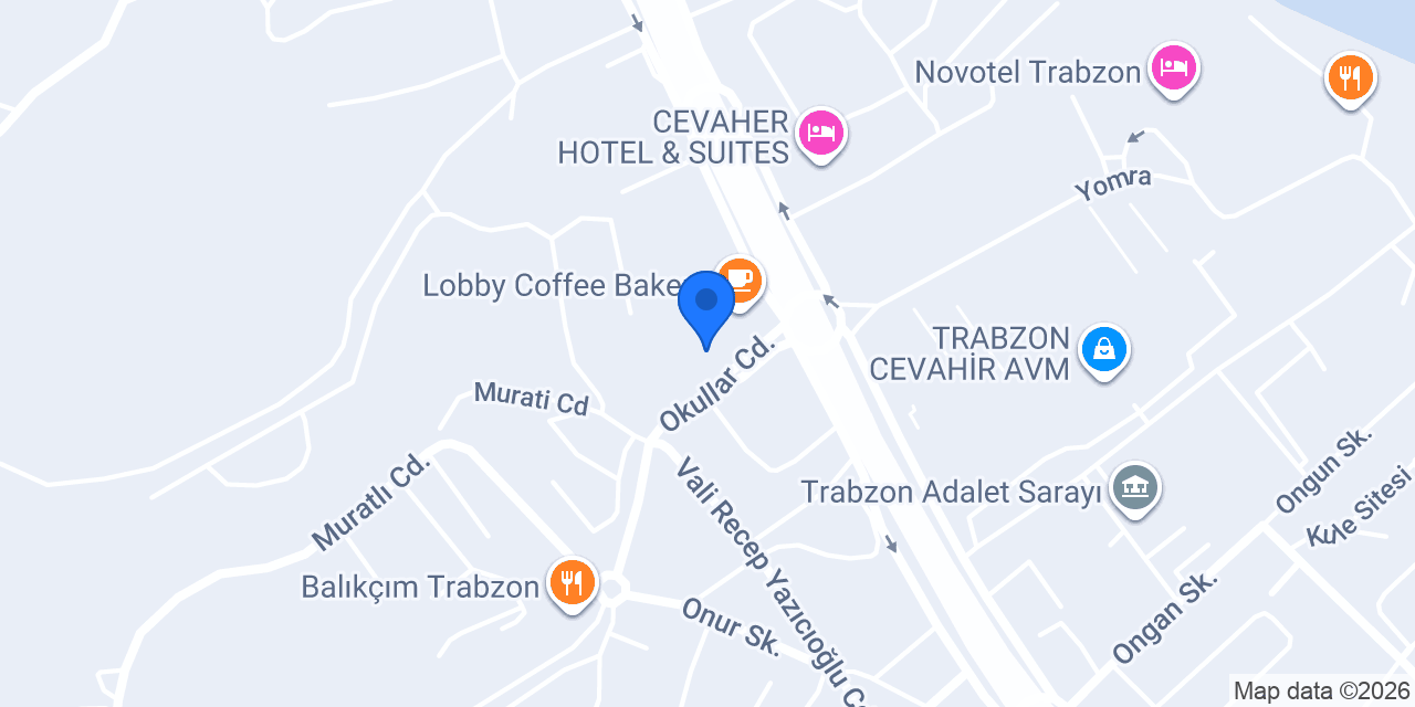 V Center Hotel Trabzon konumu