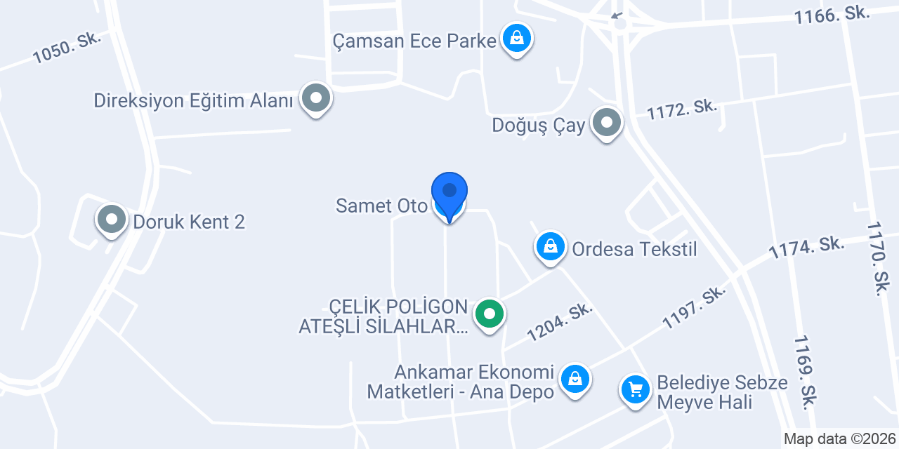 Samet Oto konumu