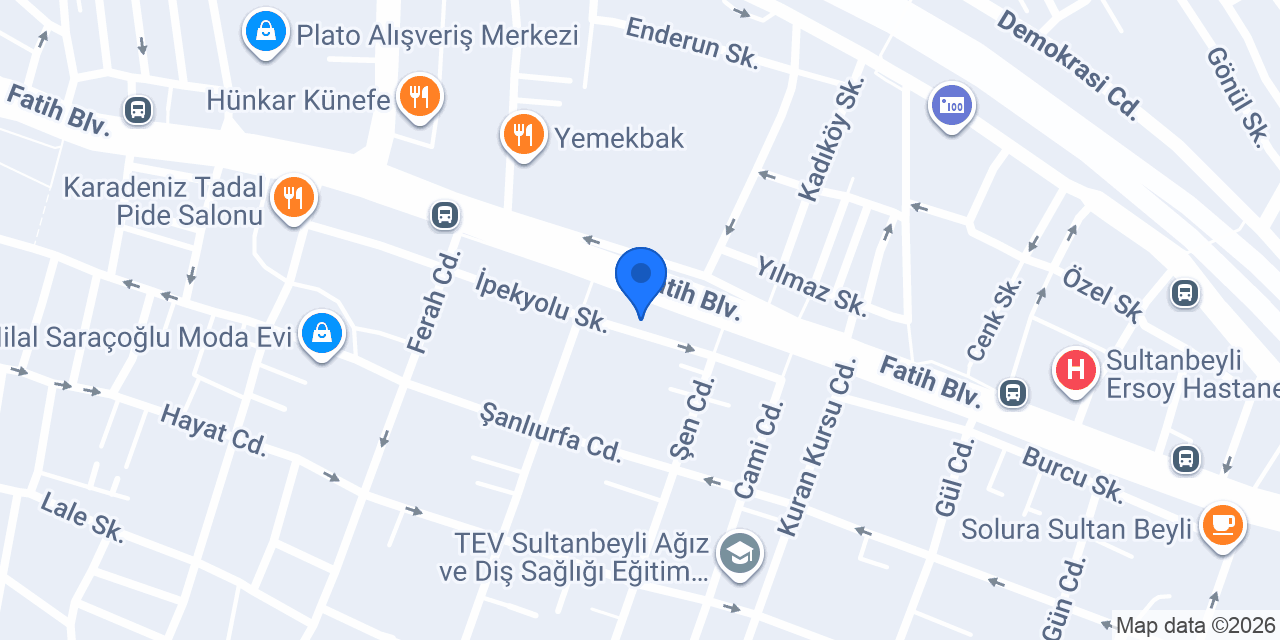 Ercan Pizza konumu