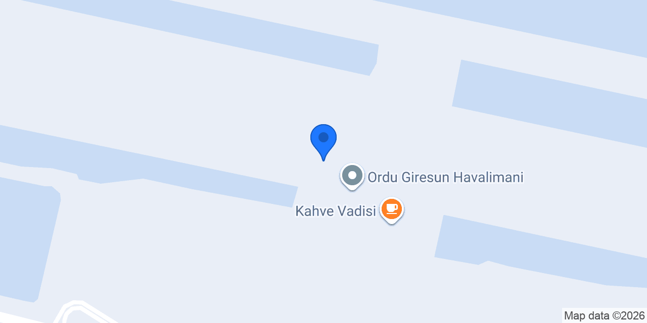 Budget Ordu Havalimanı konumu