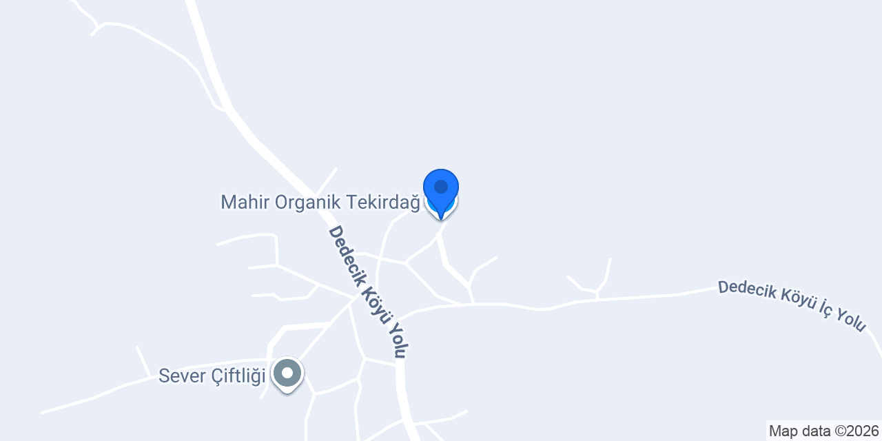 Mahir Organik Tekirdağ konumu