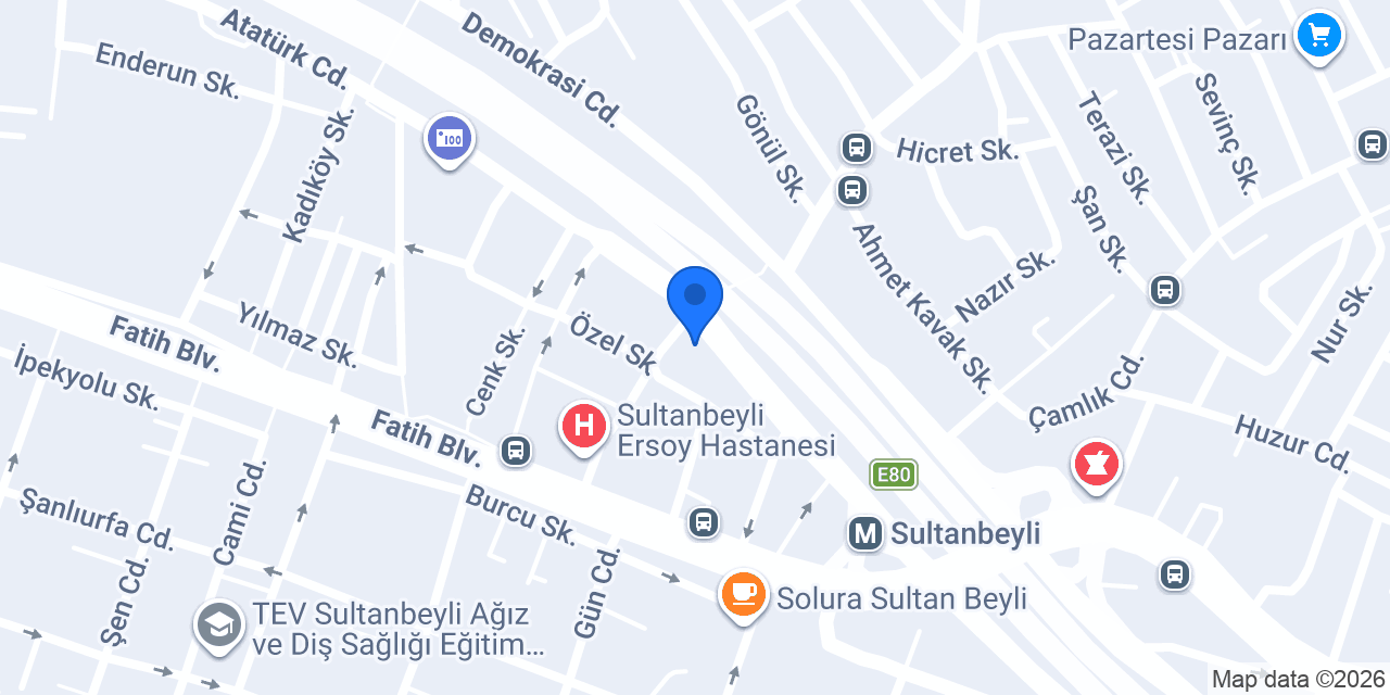 Garanti BBVA Sultanbeyli Şubesi konumu