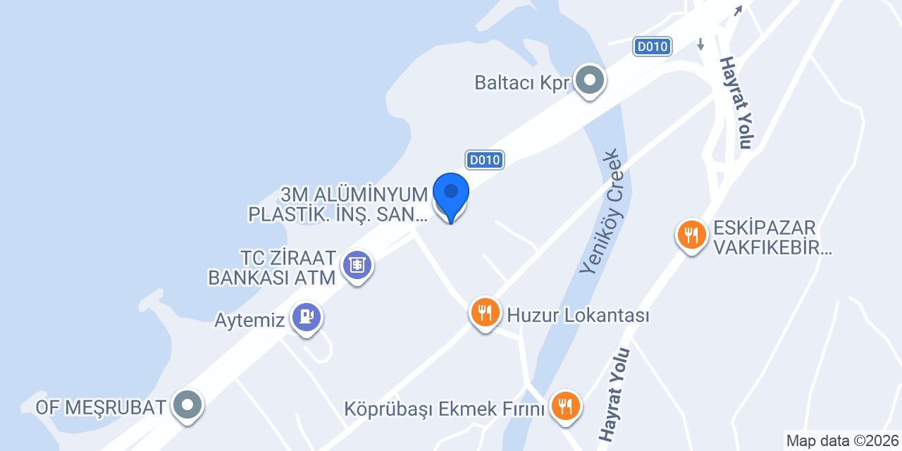 3M ALÜMİNYUM PLASTİK. İNŞ. SAN. VE TİC. LTD. ŞTİ. konumu