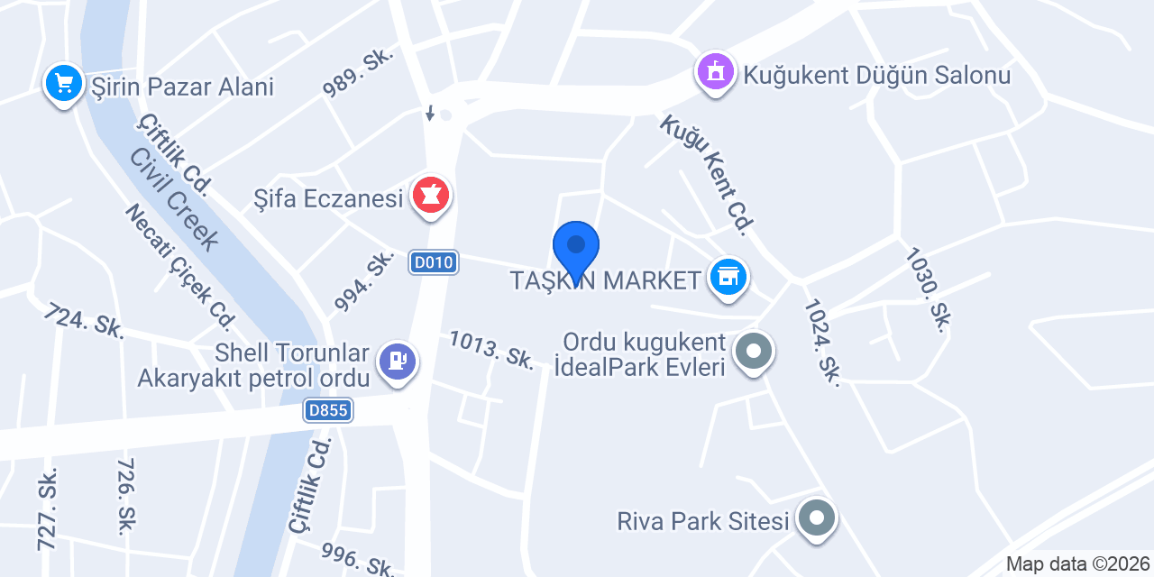 Ordu Sera Botanik Market konumu