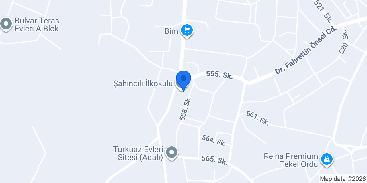 Şahincili İlkokulu konumu