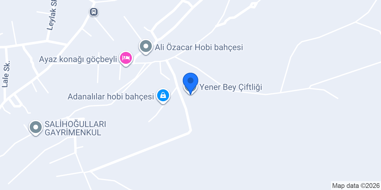 Yener Bey Çiftliği konumu