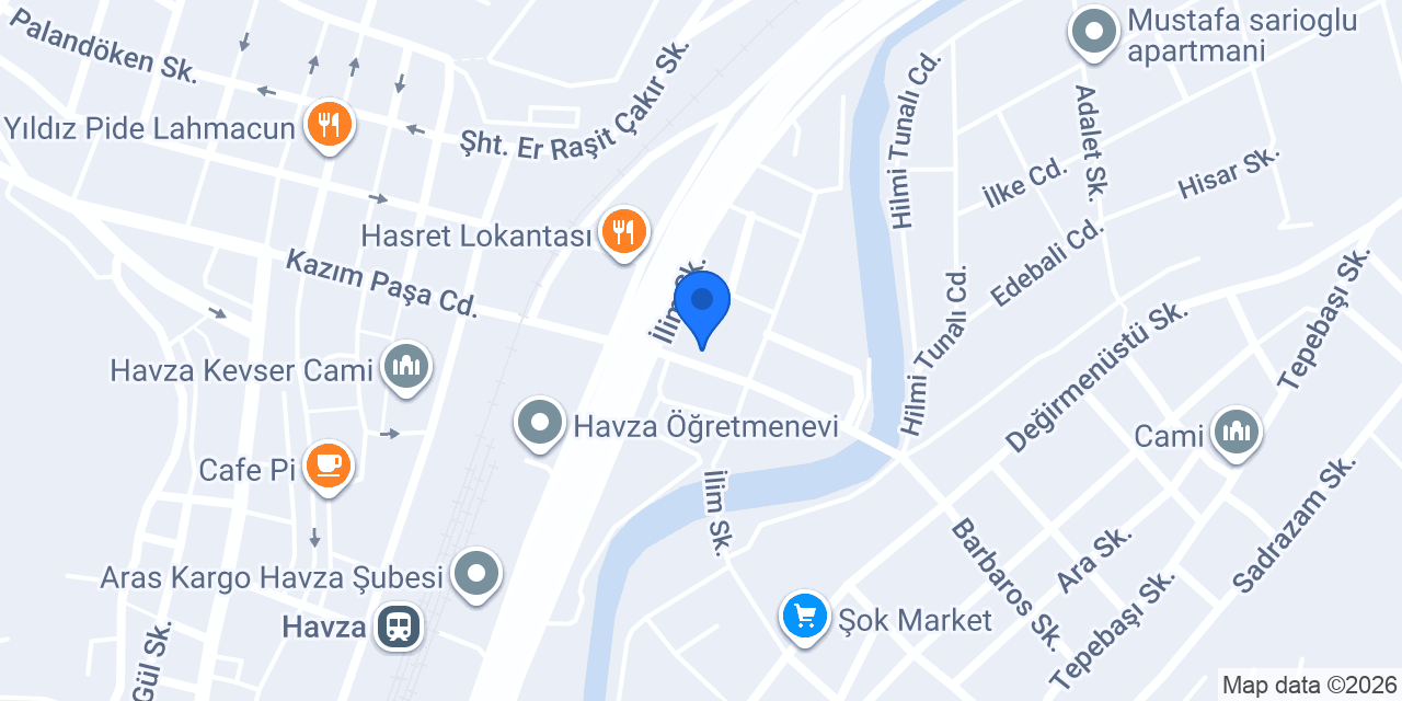 Huzur Pansiyon Havza konumu
