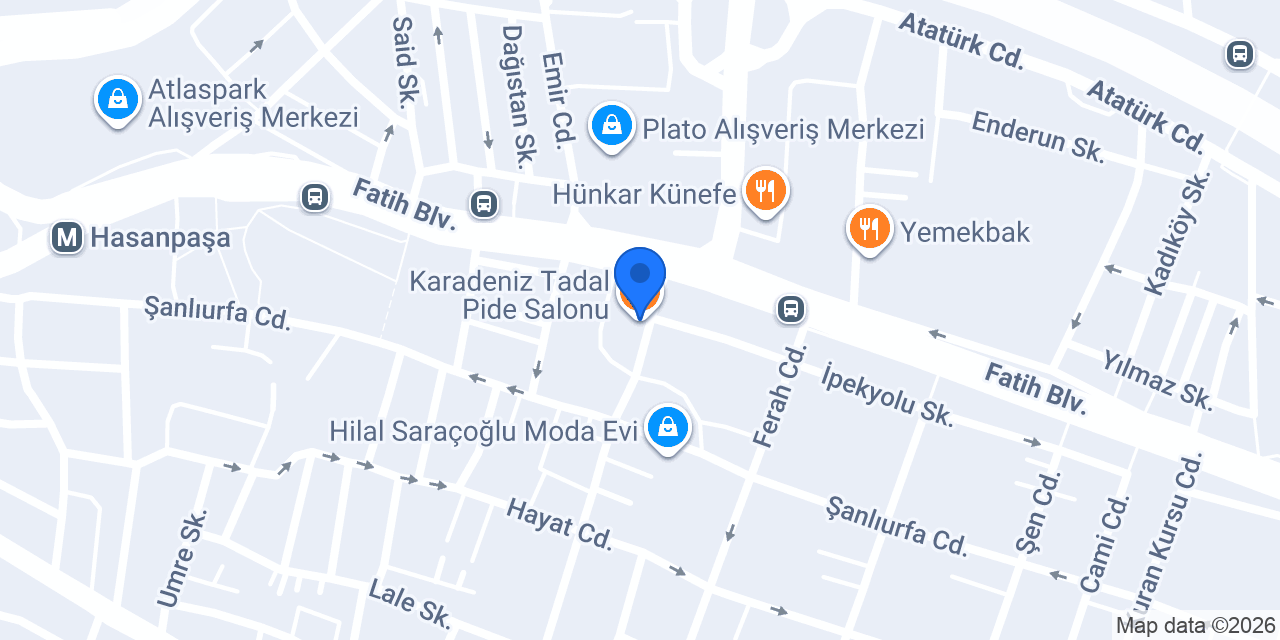 Karadeniz Tadal Pide Salonu konumu