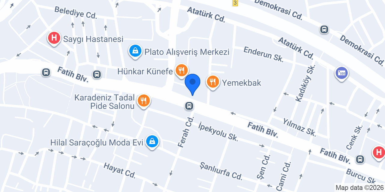 Arzu Güler Terzi ve dikim evi konumu