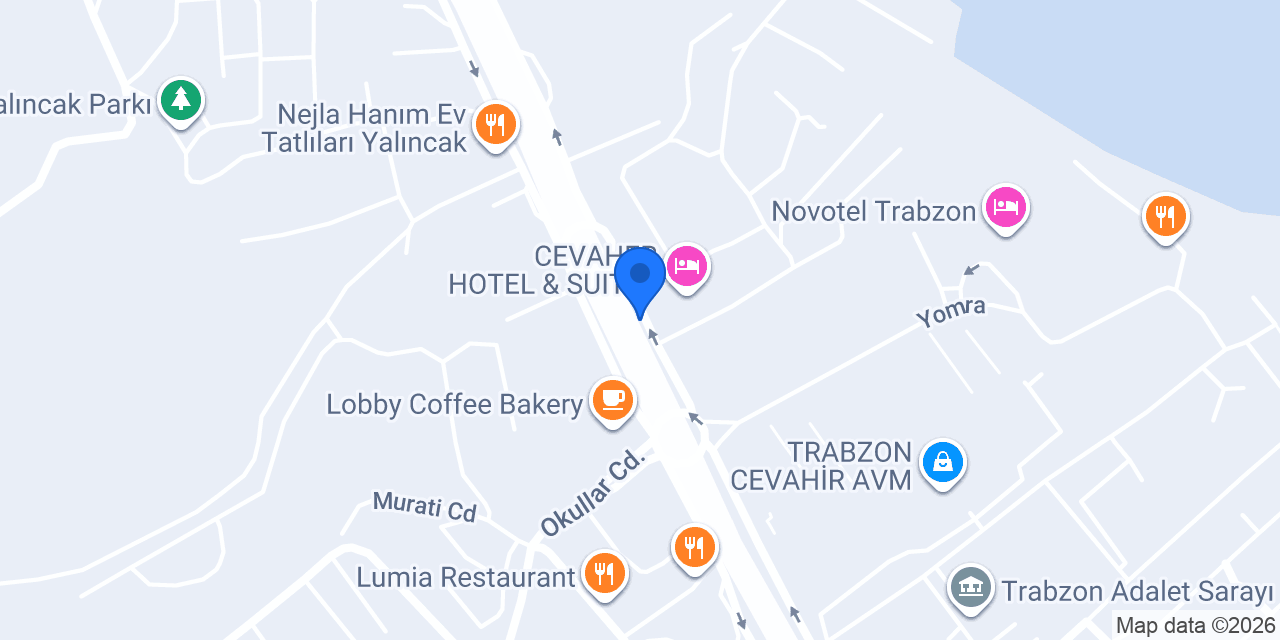 CEVAHER HOTEL & SUITES konumu