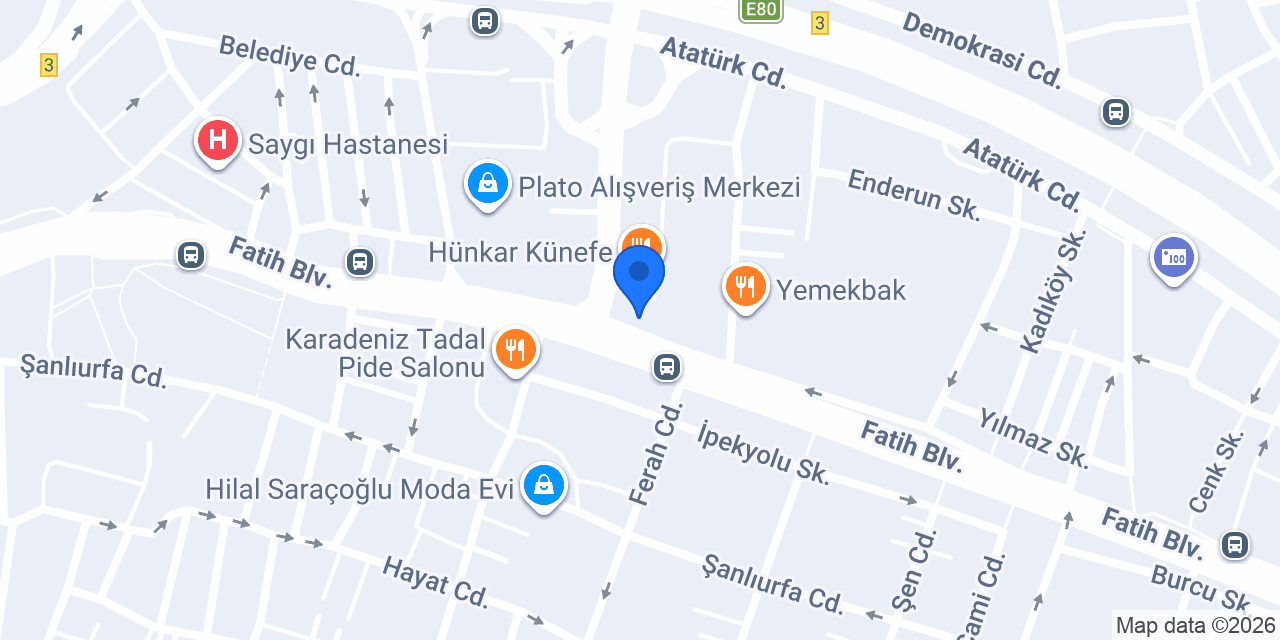 Sevinç Sürücü Kursu konumu