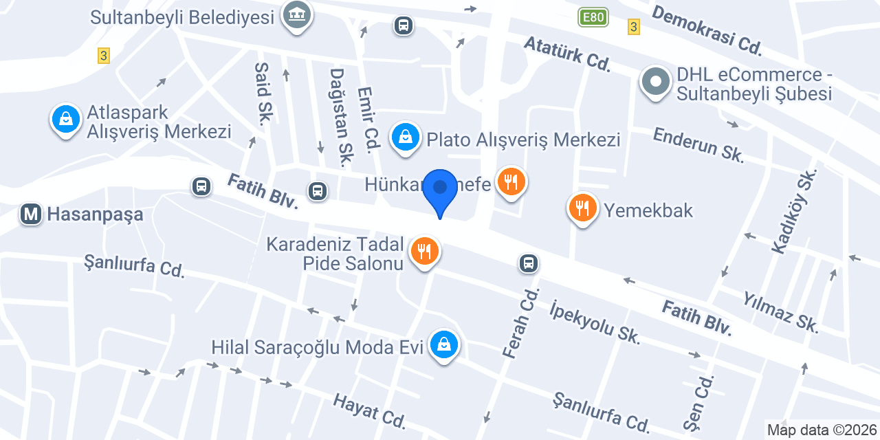 İSPARK Sultanbeyli Çiftlik Taksi Durağı Otoparkı konumu