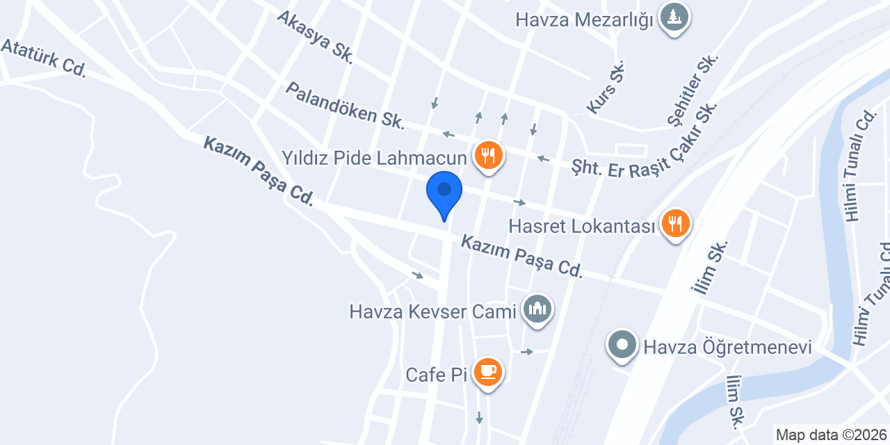 Halkbank Havza Şubesi konumu