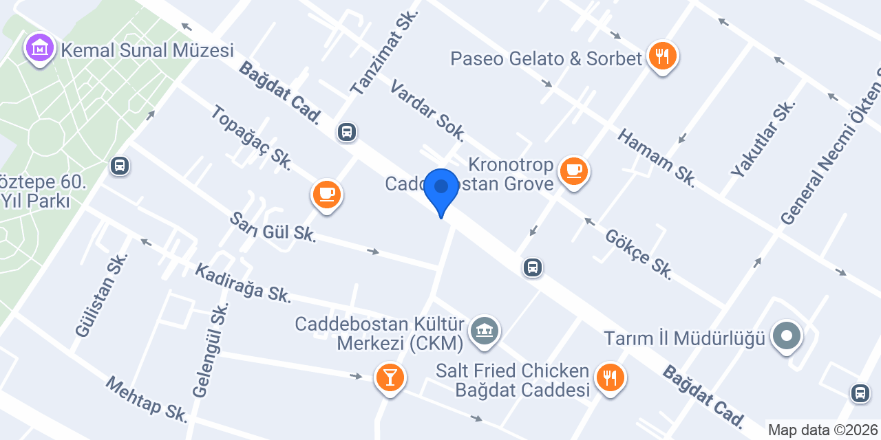Doç. Dr. Simin Ada Dermatoloji Kliniği konumu
