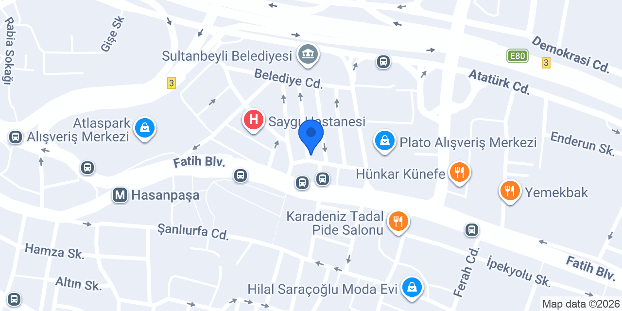 Ekşioğlu Sultanbeyli Psikoteknik konumu