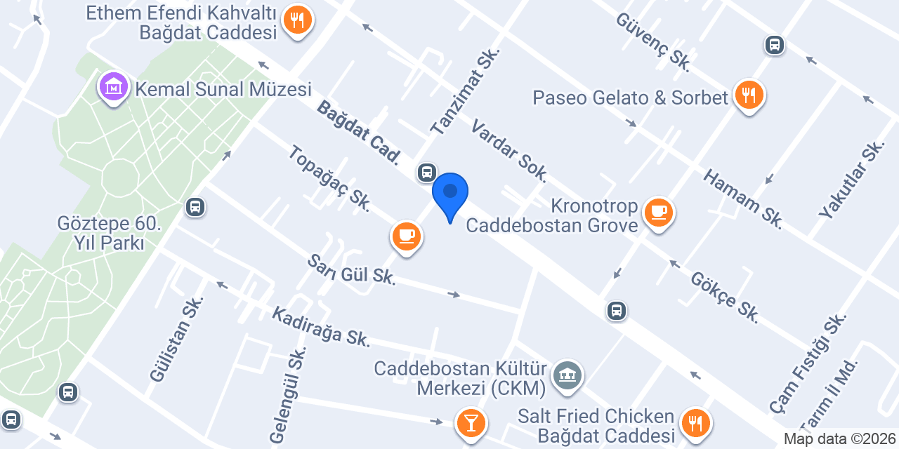 Gergedan Kitabevi konumu