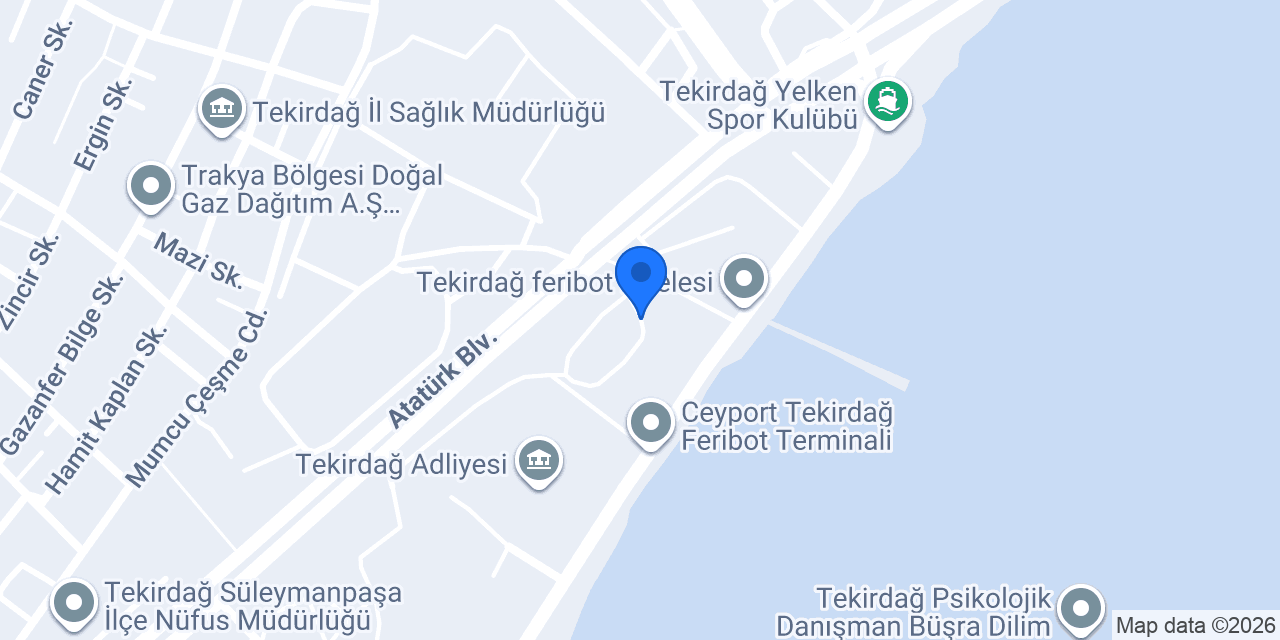 Tekirdağ Börek Salonları konumu