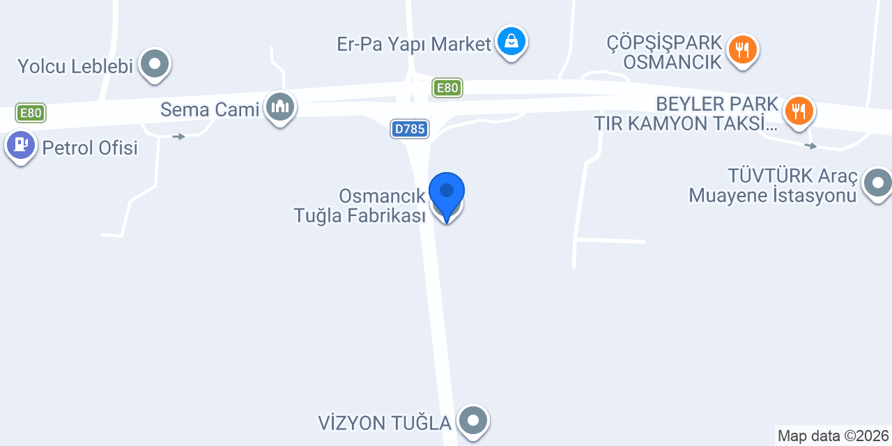 Osmancık Tuğla Fabrikası konumu